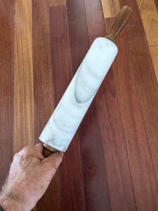 A baker's rolling pin demonstrates appropriate technology