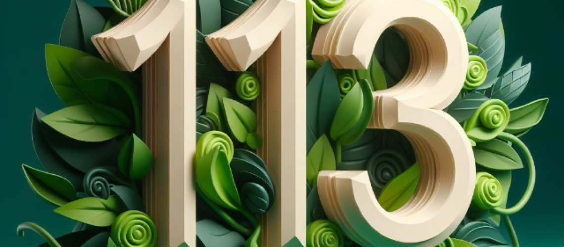 #D numerals, 1, 2, and 3 set against green leafy background let me count the ways